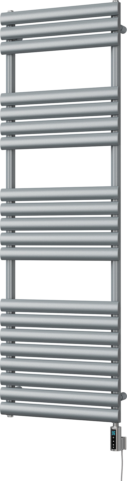 Omeara - Silver Electric Towel Rail H1595mm x W500mm 600w Thermostatic WIFI