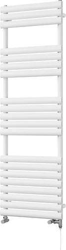 Omeara - White Dual Fuel Towel Rail H1595mm x W500mm Standard