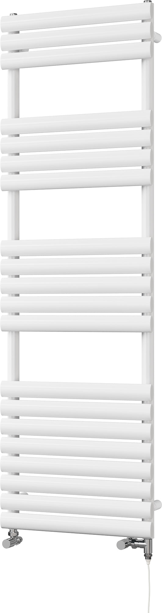 Omeara - White Dual Fuel Towel Rail H1595mm x W500mm Standard