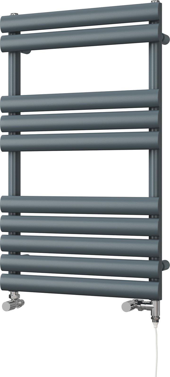 Omeara - Anthracite Dual Fuel Towel Rail H825mm x W500mm Standard