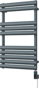 Omeara - Anthracite Electric Towel Rail H825mm x W500mm 300w Thermostatic WIFI