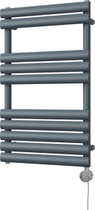 Omeara - Anthracite Electric Towel Rail H825mm x W500mm 300w Thermostatic