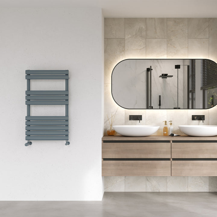 Omeara - Anthracite Towel Radiator - H825mm x W500mm