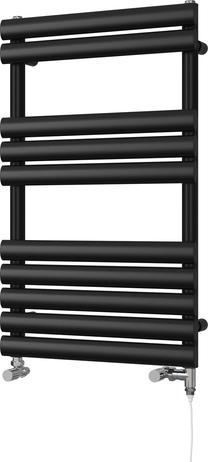 Omeara - Black Dual Fuel Towel Rail H825mm x W500mm Standard