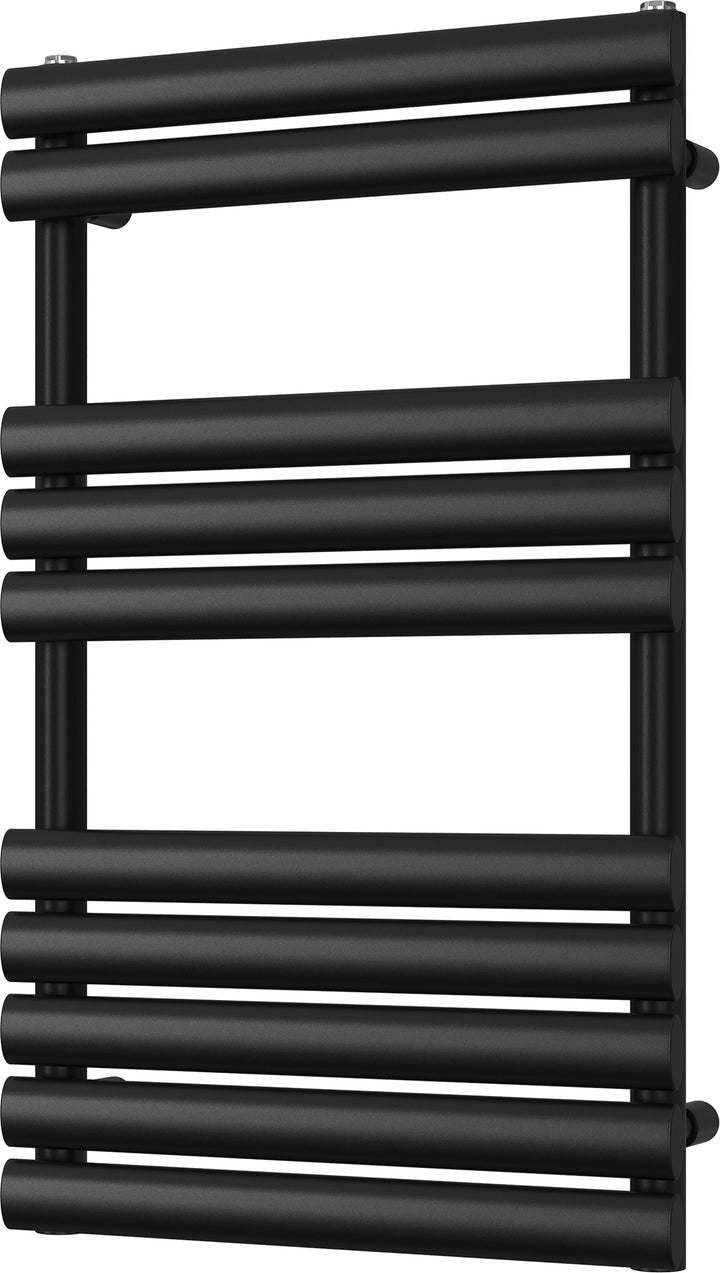 Omeara - Black Towel Radiator - H825mm x W500mm