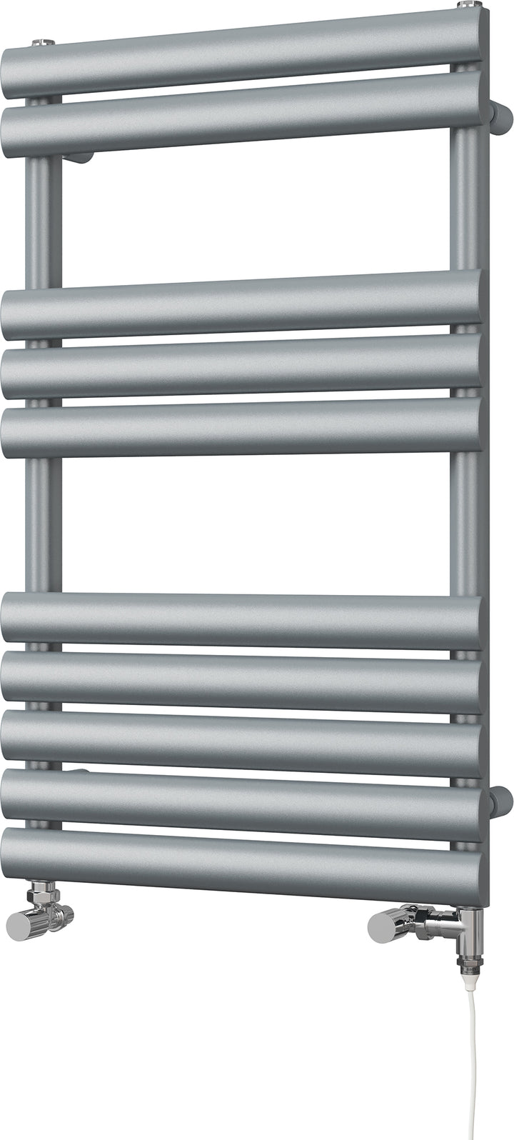 Omeara - Silver Dual Fuel Towel Rail H825mm x W500mm Standard