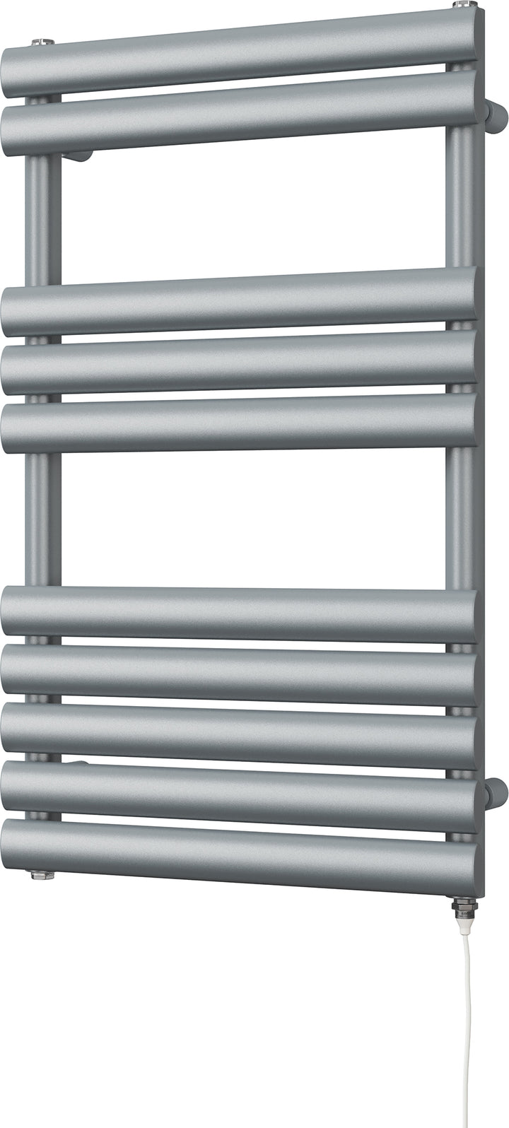 Omeara - Silver Electric Towel Rail H825mm x W500mm 400w Standard