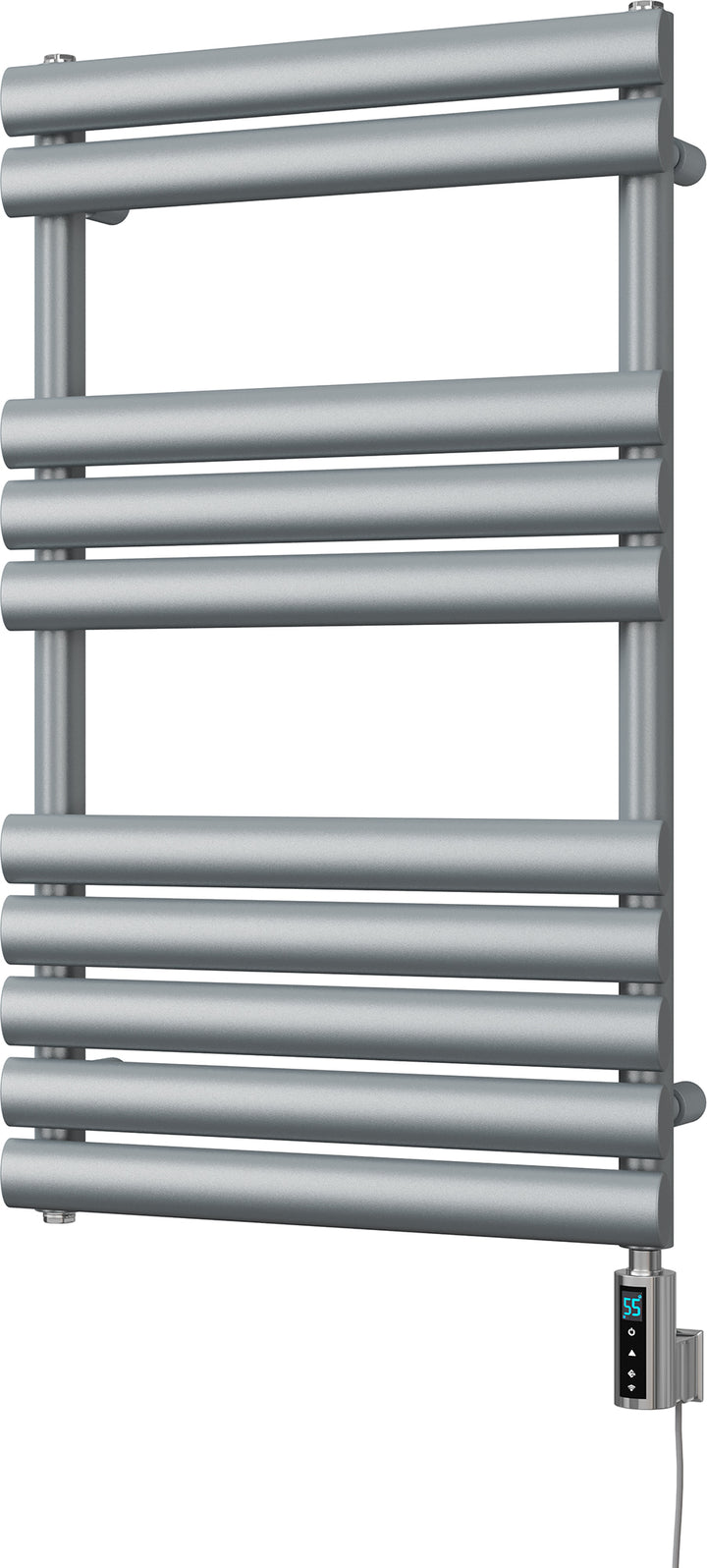 Omeara - Silver Electric Towel Rail H825mm x W500mm 300w Thermostatic WIFI