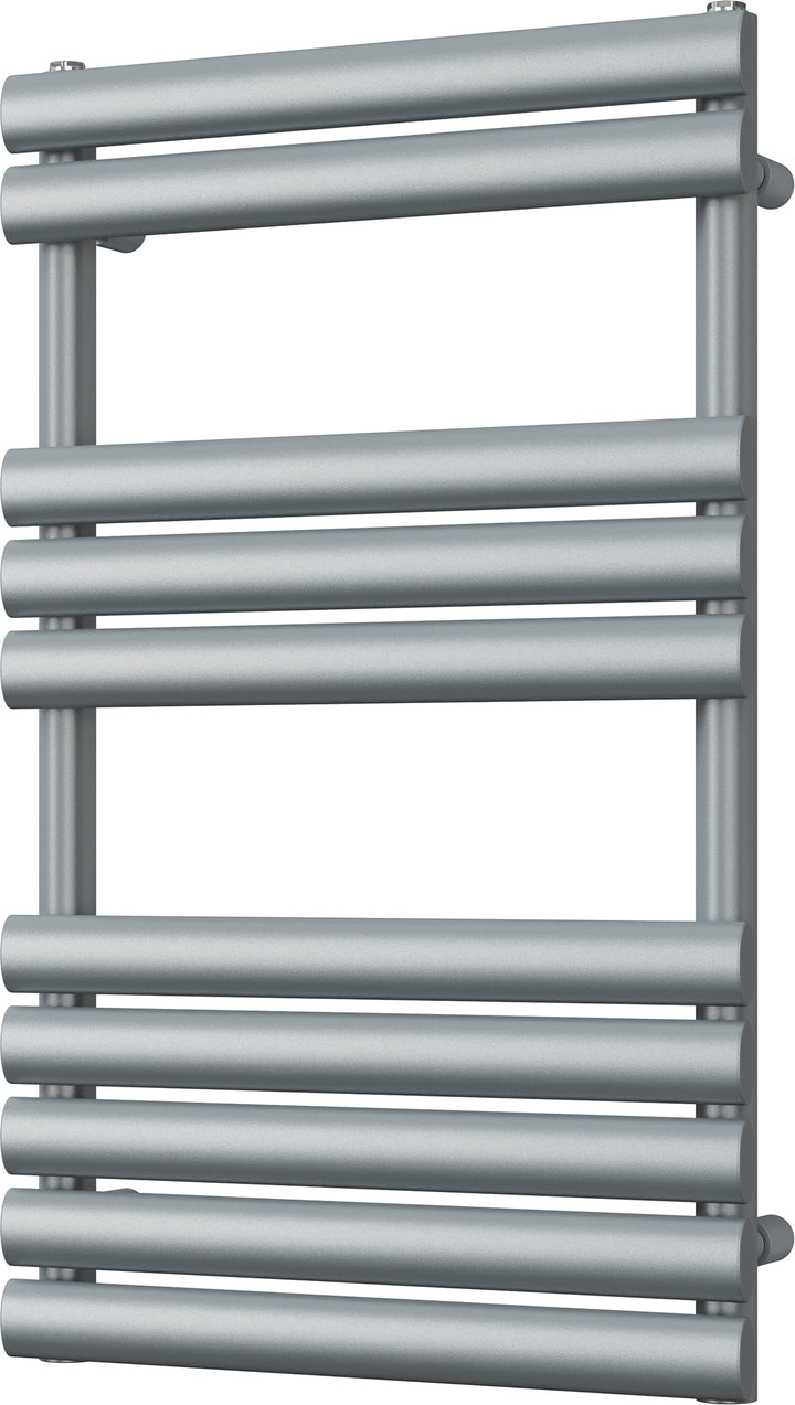 Omeara - Silver Towel Radiator - H825mm x W500mm