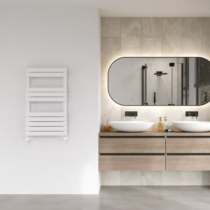 Omeara - White Towel Radiator - H825mm x W500mm