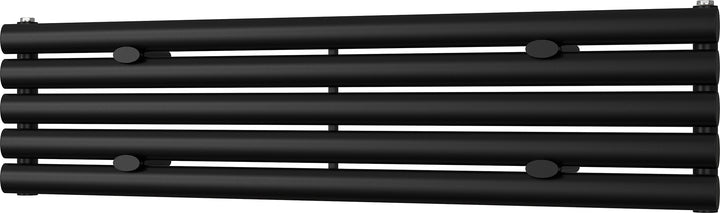 Omeara Axis - Black Horizontal Radiator H290mm x W1200mm Single Panel