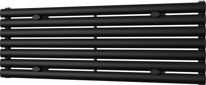 Omeara Axis - Black Horizontal Radiator H406mm x W1200mm Single Panel