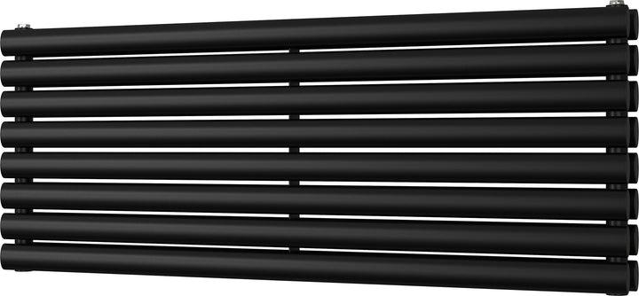 Omeara Axis - Black Horizontal Radiator H464mm x W1200mm Double Panel