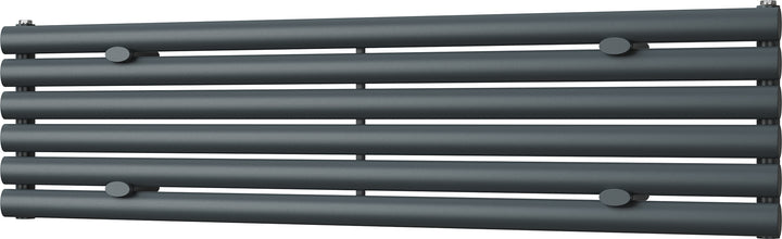 Omeara Axis - Anthracite Horizontal Radiator H348mm x W1400mm Single Panel