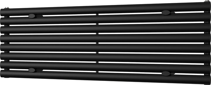 Omeara Axis - Black Horizontal Radiator H464mm x W1400mm Single Panel