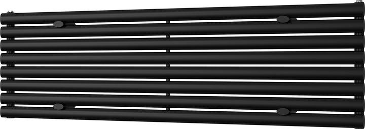 Omeara Axis - Black Horizontal Radiator H464mm x W1600mm Single Panel