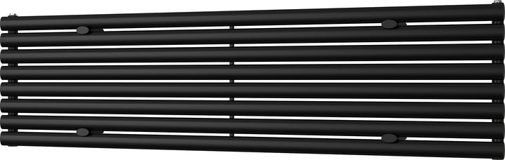 Omeara Axis - Black Horizontal Radiator H464mm x W1800mm Single Panel