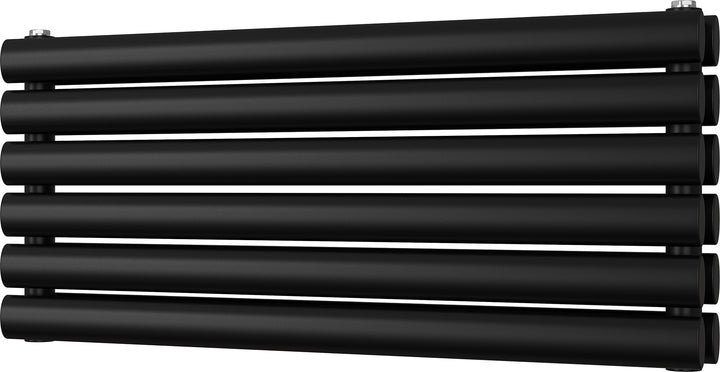 Omeara Axis - Black Horizontal Radiator H348mm x W800mm Double Panel