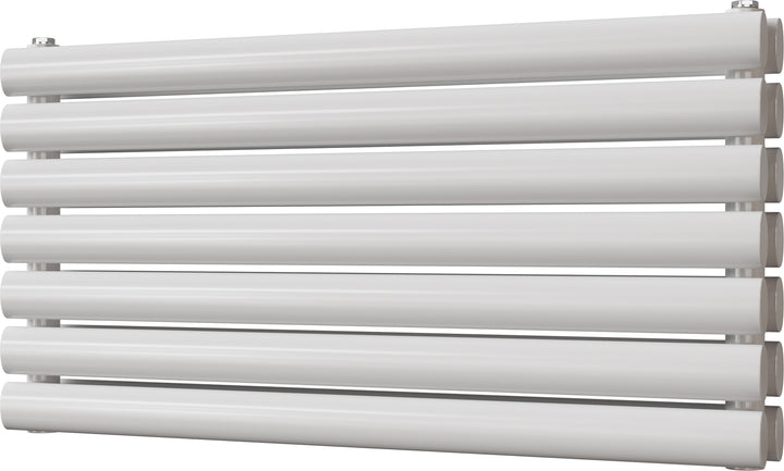 Omeara Axis - White Horizontal Radiator H406mm x W800mm Double Panel