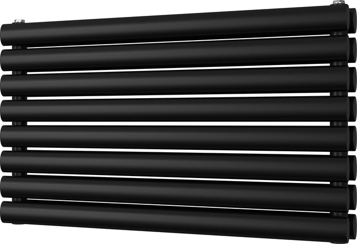 Omeara Axis - Black Horizontal Radiator H464mm x W800mm Double Panel