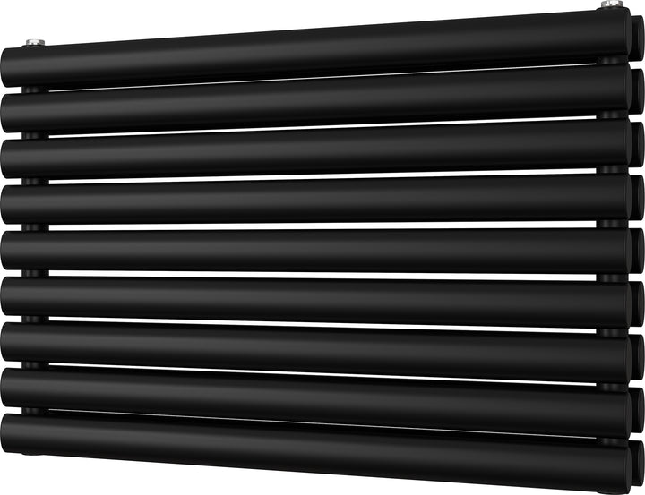 Omeara Axis - Black Horizontal Radiator H522mm x W800mm Double Panel