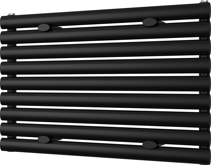 Omeara Axis - Black Horizontal Radiator H522mm x W800mm Single Panel