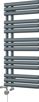 Percival - Anthracite Dual Fuel Towel Rail H1120mm x W500mm Thermostatic