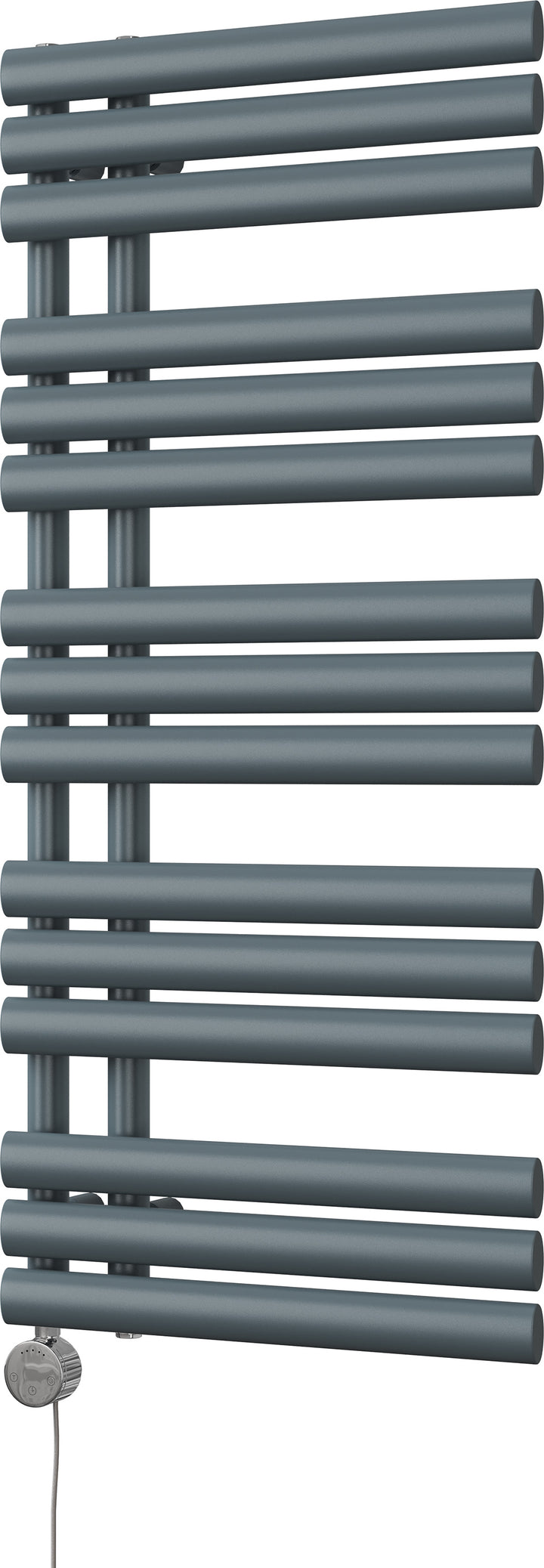 Percival - Anthracite Electric Towel Rail H1120mm x W500mm 600w Thermostatic