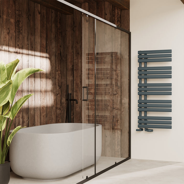 Percival - Anthracite Towel Radiator - H1120mm x W500mm