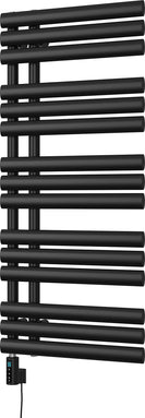 Percival - Black Electric Towel Rail H1120mm x W500mm 600w Thermostatic WIFI