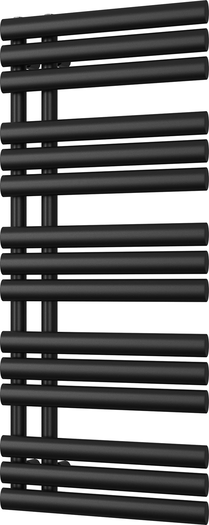 Percival - Black Towel Radiator - H1120mm x W500mm