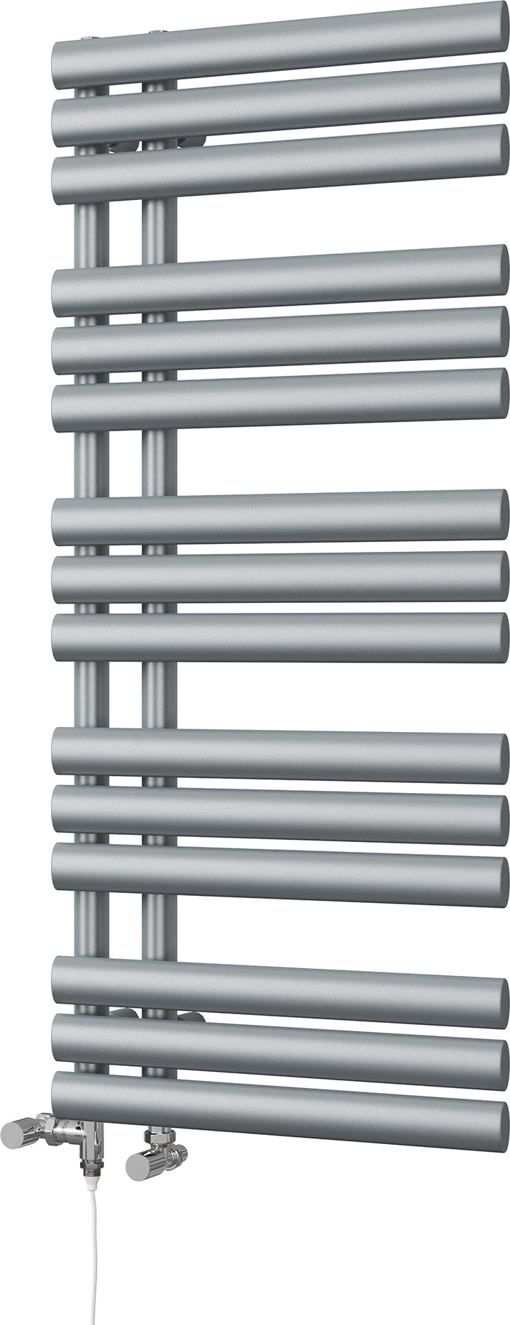 Percival - Silver Dual Fuel Towel Rail H1120mm x W500mm Standard