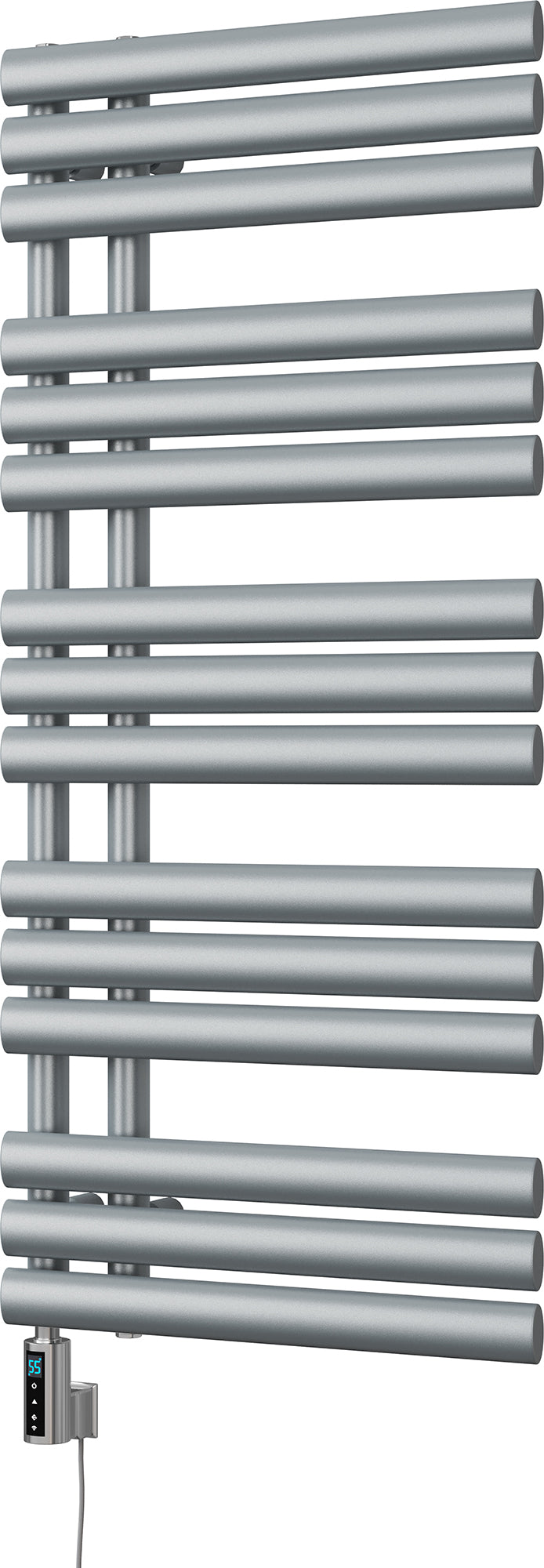 Percival - Silver Electric Towel Rail H1120mm x W500mm 600w Thermostatic WIFI