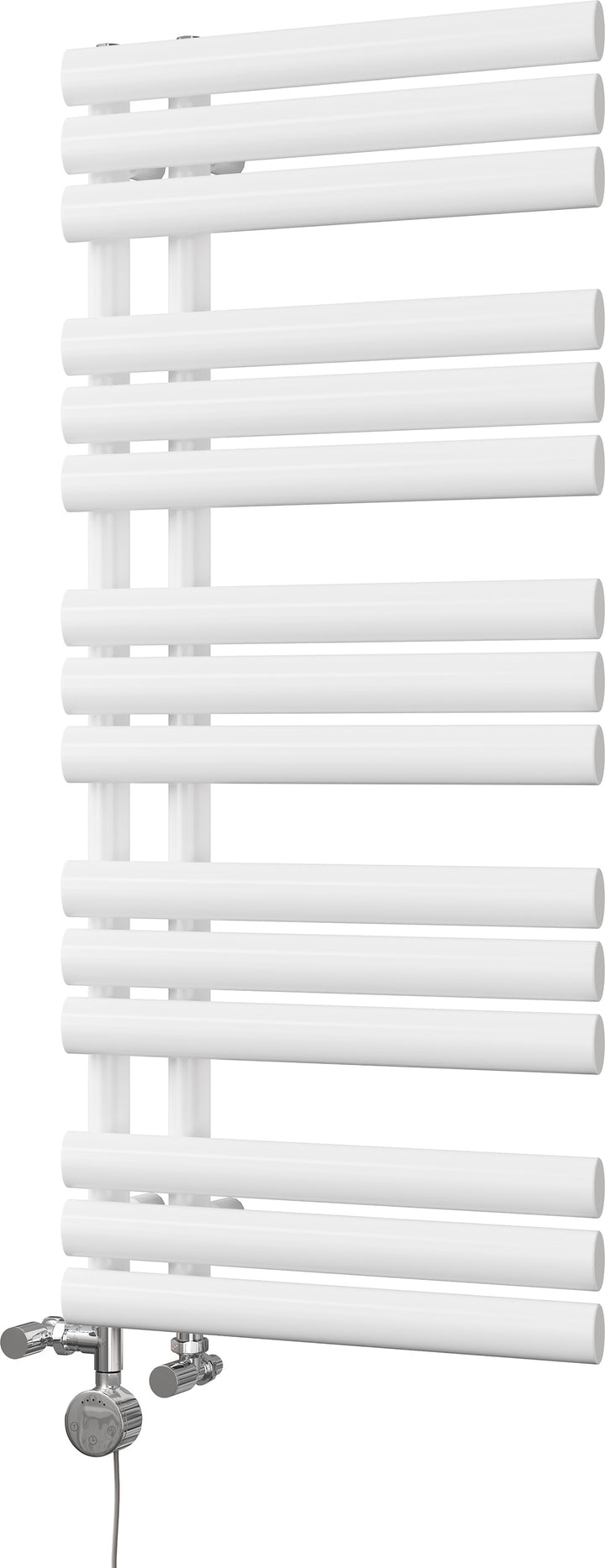 Percival - White Dual Fuel Towel Rail H1120mm x W500mm Thermostatic