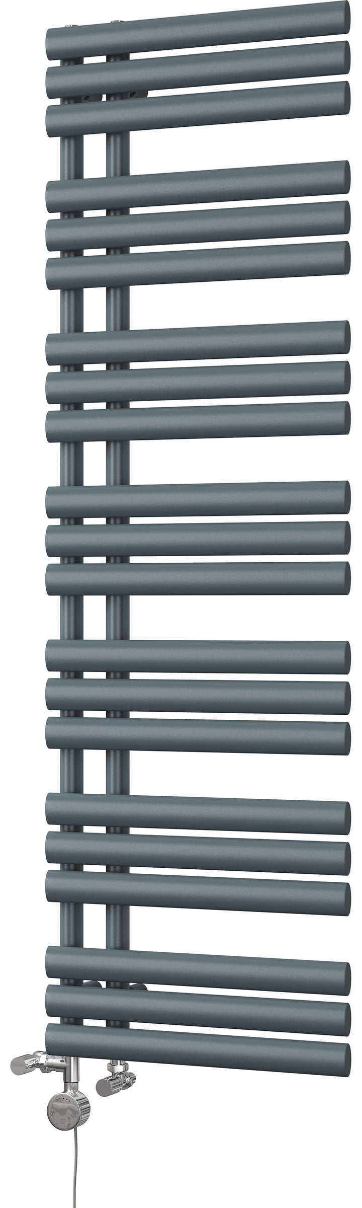 Percival - Anthracite Dual Fuel Towel Rail H1592mm x W500mm Thermostatic