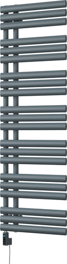 Percival - Anthracite Electric Towel Rail H1592mm x W500mm 800w Thermostatic WIFI