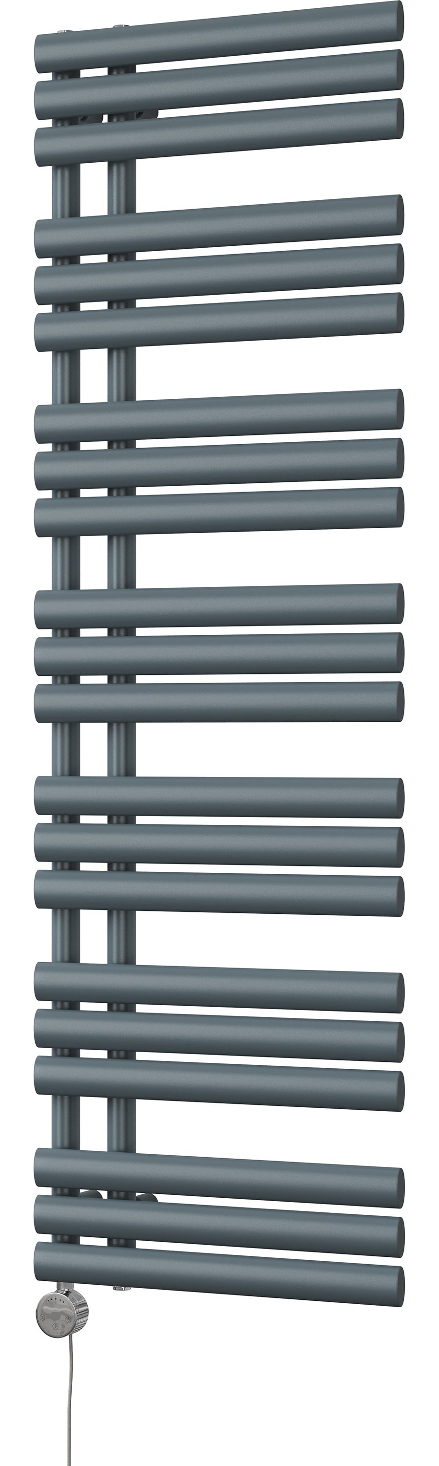 Percival - Anthracite Electric Towel Rail H1592mm x W500mm 800w Thermostatic