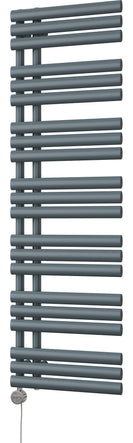 Percival - Anthracite Electric Towel Rail H1592mm x W500mm 800w Thermostatic