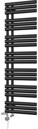Percival - Black Dual Fuel Towel Rail H1592mm x W500mm Thermostatic