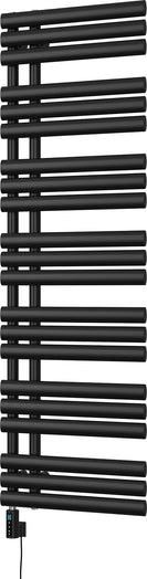 Percival - Black Electric Towel Rail H1592mm x W500mm 800w Thermostatic WIFI