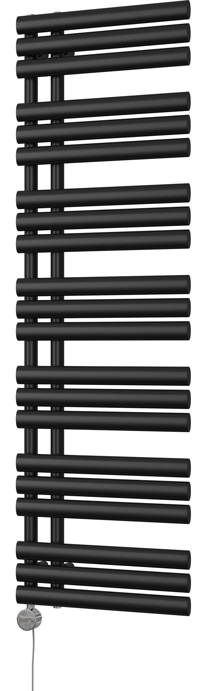 Percival - Black Electric Towel Rail H1592mm x W500mm 600w Thermostatic