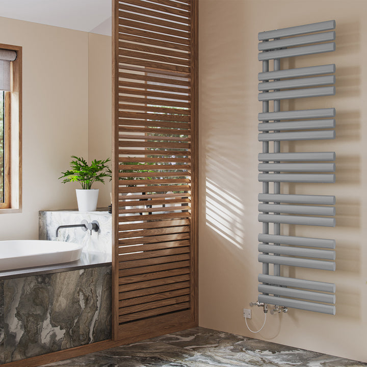 Percival - Silver Dual Fuel Towel Rail H1592mm x W500mm Standard