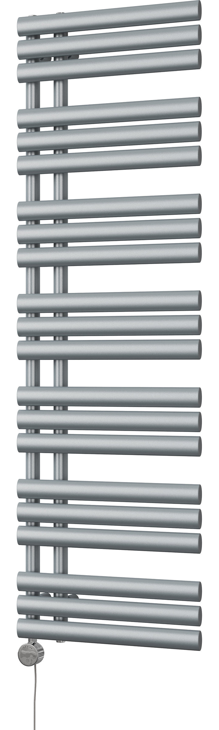 Percival - Silver Electric Towel Rail H1592mm x W500mm 600w Thermostatic