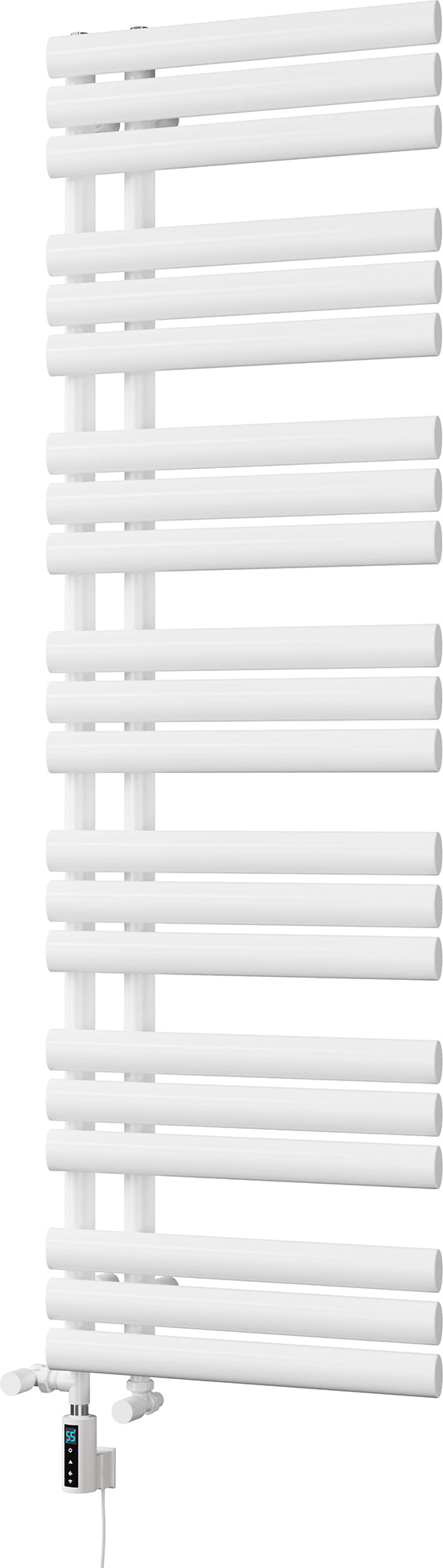 Percival - White Dual Fuel Towel Rail H1592mm x W500mm Thermostatic WIFI