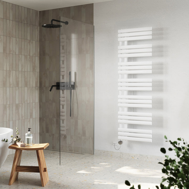 Percival - White Electric Towel Rail H1592mm x W500mm 600w Thermostatic