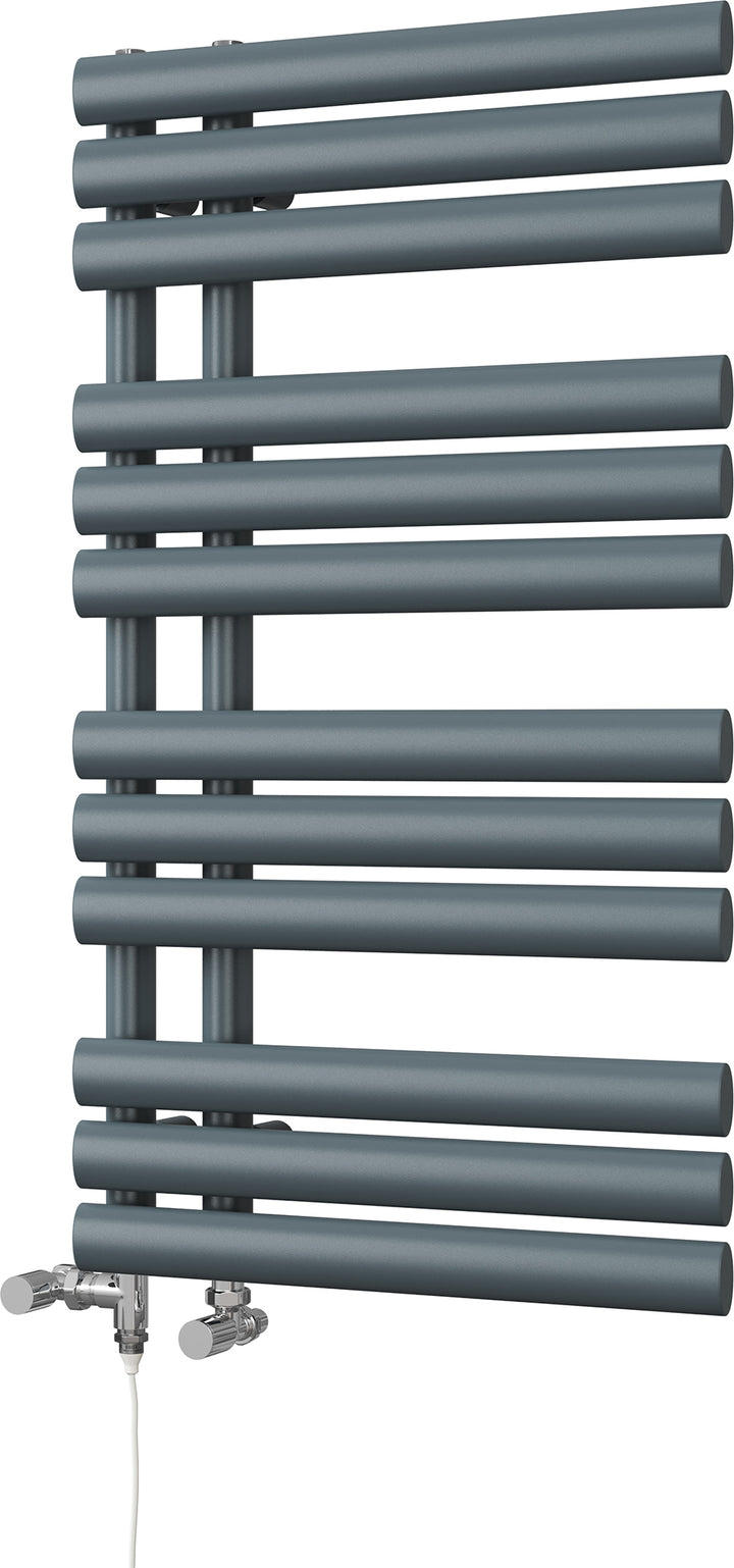 Percival - Anthracite Dual Fuel Towel Rail H884mm x W500mm Standard
