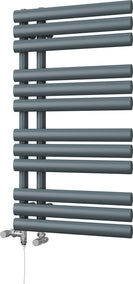 Percival - Anthracite Dual Fuel Towel Rail H884mm x W500mm Standard