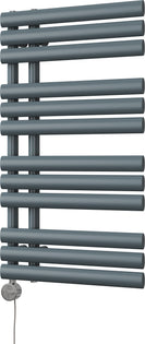 Percival - Anthracite Electric Towel Rail H884mm x W500mm 400w Thermostatic