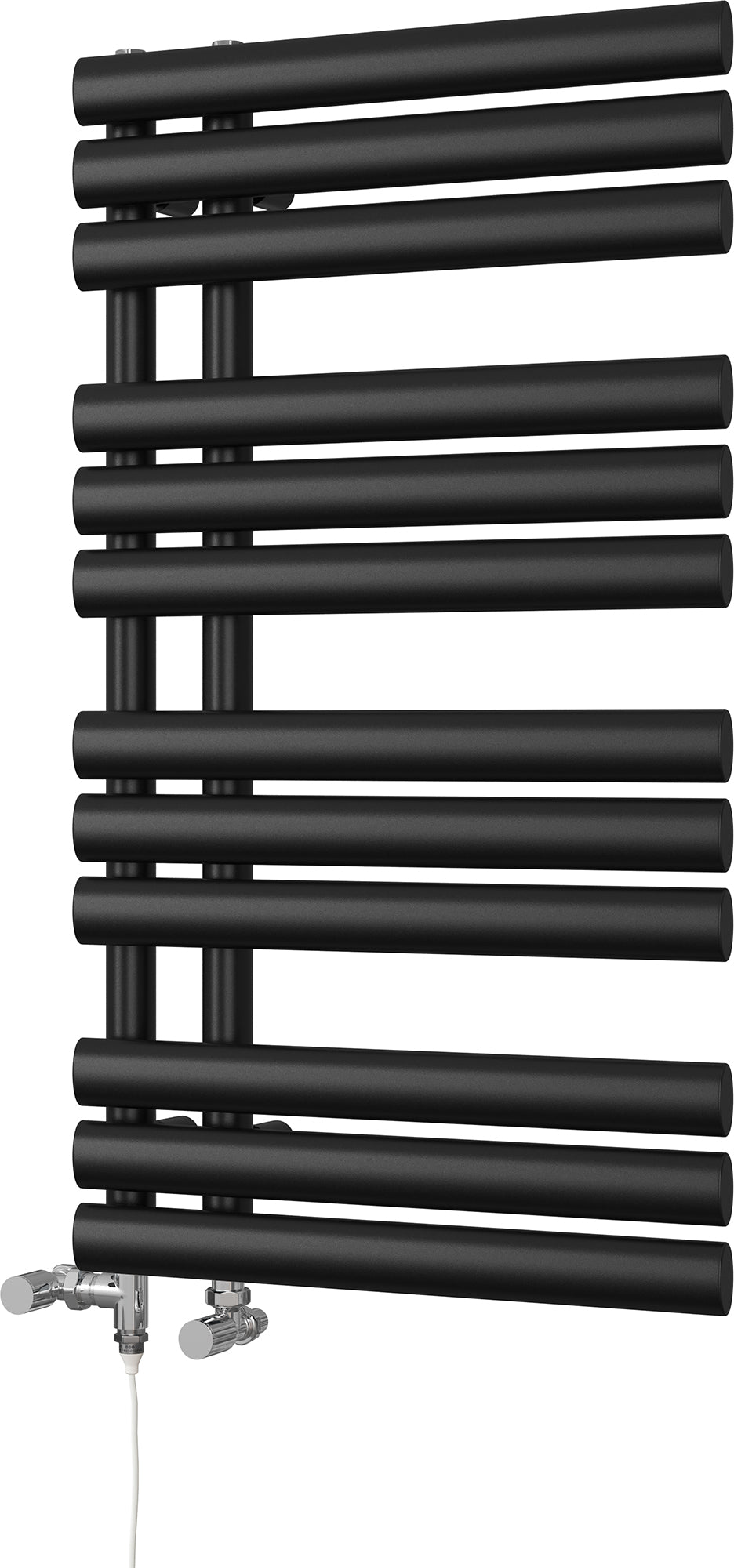 Percival - Black Dual Fuel Towel Rail H884mm x W500mm Standard