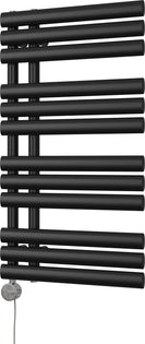 Percival - Black Electric Towel Rail H884mm x W500mm 300w Thermostatic